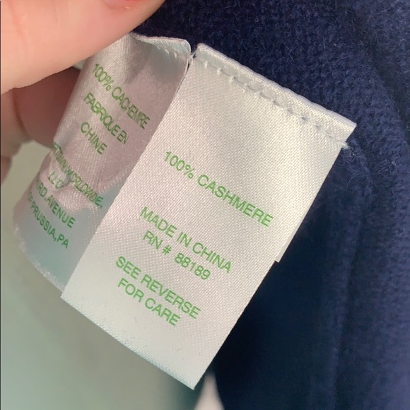 Lily Pulitzer Navy Long Cashmere - Picture 7 of 8